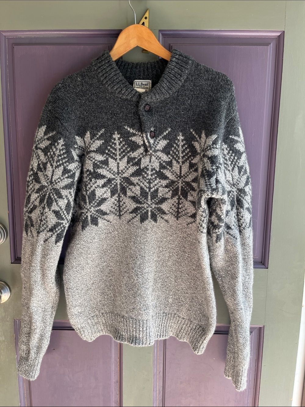 LL Bean Men’s Nordic Fair Isle Wool Sweater